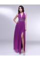 A-Line Halter Beaded Split-Front Long Purple Chiffon Prom Evening Formal Dresses ED011017 A-Line Halter Beaded Split-Front Long Purple Chiffon Prom Evening Formal Dresses ED011017