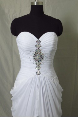 Modest Long White Prom Dresses Evening Party Gowns ED011020