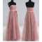 A-Line Strapless Tulle Long Prom Evening Formal Dresses ED011022