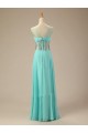 A-Line Jewel Beaded Long Blue Chiffon Prom Evening Formal Dresses ED011024
