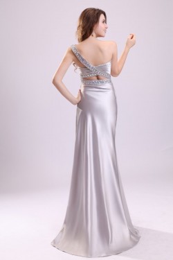 One-Shoulder Long Beaded Prom Evening Formal Party Dresses ED010103