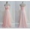 A-Line Sweetheart Long Pink Chiffon Prom Evening Bridesmaid Dresses ED011047