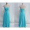 A-Line Sweetheart Long Blue Chiffon Prom Evening Bridesmaid Dresses ED011048