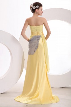 Long Yellow Strapless Prom Evening Formal Party Dresses ED010105