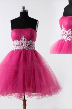 Short/Mini Strapless Tulle Prom Evening Formal Cocktail Dresses ED011055