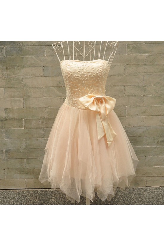 Short/Mini Strapless Tulle Prom Evening Formal Cocktail Dresses ED011062