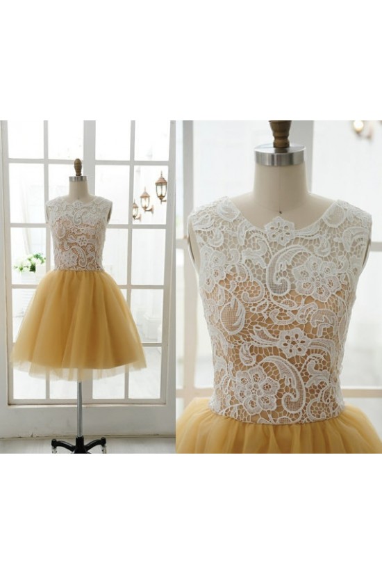 Short/Mini Black Yellow Prom Evening Formal Cocktail Dresses ED011066