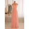 A-Line Long Pink Chiffon Prom Evening Formal Dresses ED011073