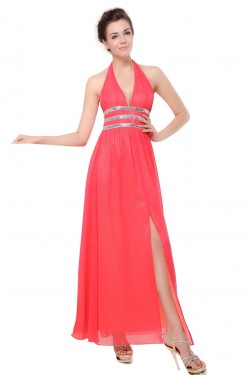 Long Halter Chiffon Prom Evening Formal Party Dresses ED010108