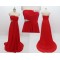 Empire Strapless Beaded Long Red Chiffon Prom Evening Maternity Evening Dresses ED011082