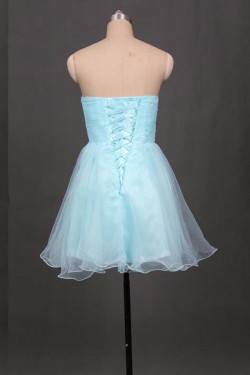 A-Line Sweetheart Beaded Short Chiffon Prom Evening Formal Dresses ED011085