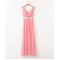 A-Line V-Neck Beaded Long Chiffon Prom Evening Formal Dresses ED011086