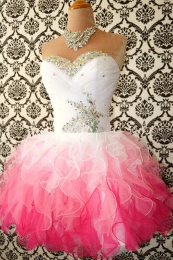 Short/Mini Sweetheart Beaded Prom Evening Formal Dresses ED011088