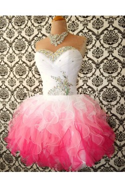 Short/Mini Sweetheart Beaded Prom Evening Formal Dresses ED011088