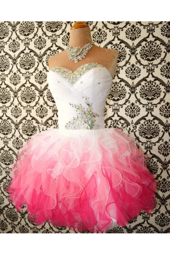 Short/Mini Sweetheart Beaded Prom Evening Formal Dresses ED011088