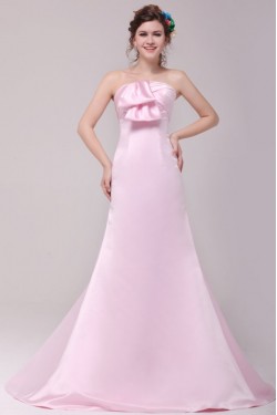 A-Line Strapless Long Pink Prom Evening Formal Party Dresses ED010109