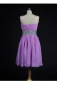 A-Line Spaghetti Strap Beaded Short Chiffon Prom Evening Formal Dresses ED011090