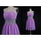 A-Line Spaghetti Strap Beaded Short Chiffon Prom Evening Formal Dresses ED011090