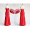 Sweetheart Long Red Beaded Chiffon Prom Evening Formal Dresses ED011091