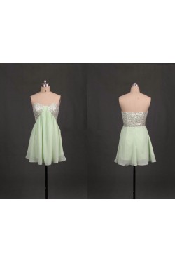 A-Line Sweetheart Sequins Short Chiffon Prom Evening Formal Dresses ED011092