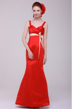 Trumpet/Mermaid Long Red Prom Evening Formal Party Dresses ED010110
