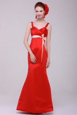 Trumpet/Mermaid Long Red Prom Evening Formal Party Dresses ED010110