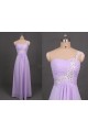 A-Line One-Shoulder Beaded Long Chiffon Prom Evening Formal Dresses ED011104