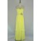 A-Line Sweetheart Beaded Long Yellow Chiffon Prom Evening Formal Dresses ED011105
