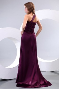 Sheath/Column One-Shoulder Long Prom Evening Formal Party Dresses ED010111