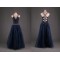 A-Line V-Neck Beaded Long Prom Evening Formal Dresses ED011110