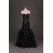 Trumpet/Mermaid Sweetheart Beaded Long Black Prom Evening Formal Dresses ED011117