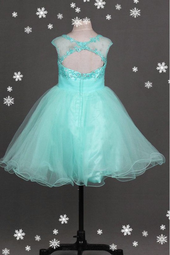 A-Line Beaded Short Blue Prom Evening Cocktail Homecoming Dresses ED011118