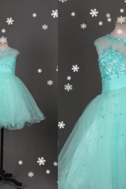 A-Line Beaded Short Blue Prom Evening Cocktail Homecoming Dresses ED011118