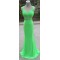 Trumpet/Mermaid Beaded Long Green Chiffon Prom Evening Formal Dresses ED011121