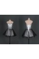 A-Line Sweetheart Beaded Black White Prom Evening Formal Dresses ED011123