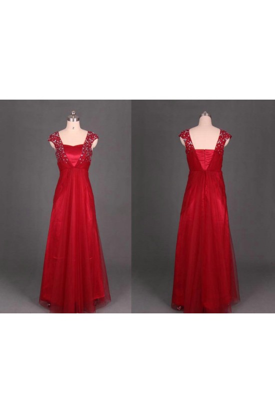 A-Line Beaded Long Red Prom Evening Formal Dresses ED011126 A-Line Beaded Long Red Prom Evening Formal Dresses ED011126
