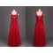A-Line Beaded Long Red Prom Evening Formal Dresses ED011126