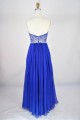 A-Line Sweetheart Beaded Long Blue Chiffon Prom Evening Formal Dresses ED011127