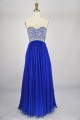 A-Line Sweetheart Beaded Long Blue Chiffon Prom Evening Formal Dresses ED011127