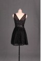 A-Line Short Black Lace Prom Evening Formal Bridesmaid Dresses ED011129