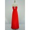 A-Line Sweetheart Beaded Long Red Chiffon Prom Evening Formal Dresses ED011132