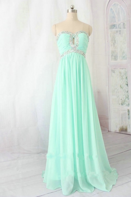 A-Line Sweetheart Beaded Long Chiffon Prom Evening Formal Dresses ED011135 A-Line Sweetheart Beaded Long Chiffon Prom Evening Formal Dresses ED011135