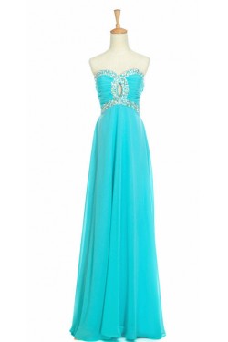 A-Line Sweetheart Beaded Long Chiffon Prom Evening Formal Dresses ED011137