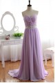 A-Line Sweetheart Beaded Long Chiffon Prom Evening Formal Dresses ED011140
