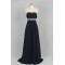 A-Line Strapless Beaded Long Chiffon Prom Evening Formal Dresses ED011141