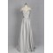 A-Line Cap-Sleeve Beaded Long Chiffon Prom Evening Formal Dresses ED011144