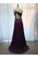 Empire One-Shoulder Beaded Long Chiffon Prom Evening Formal Dresses ED011149