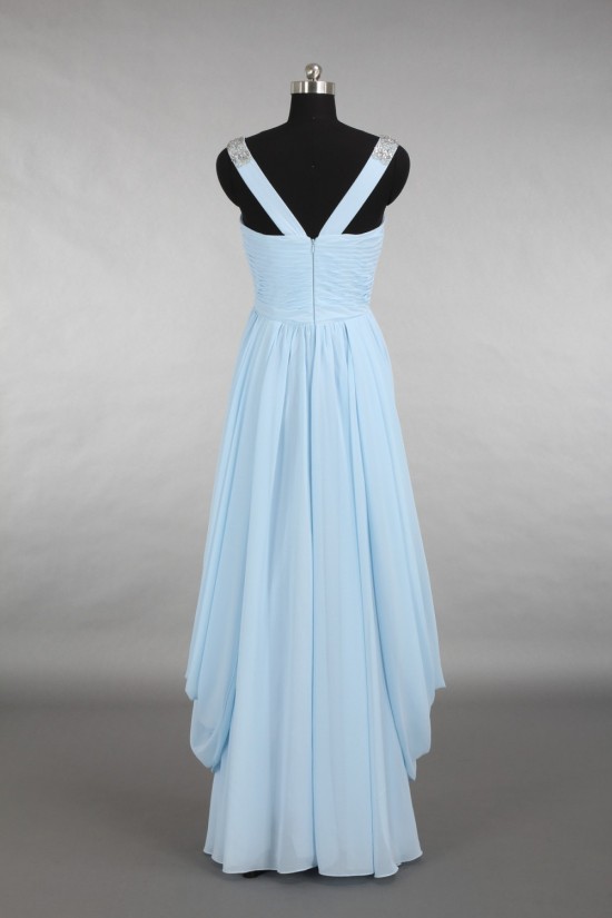 A-Line V-Neck Beaded Long Chiffon Prom Evening Formal Dresses ED011154 A-Line V-Neck Beaded Long Chiffon Prom Evening Formal Dresses ED011154