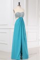 A-Line Sweetheart Beaded Long Blue Chiffon Prom Evening Formal Dresses ED011159