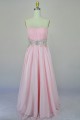 A-Line Sweetheart Beaded Long Pink Chiffon Prom Evening Formal Dresses ED011166